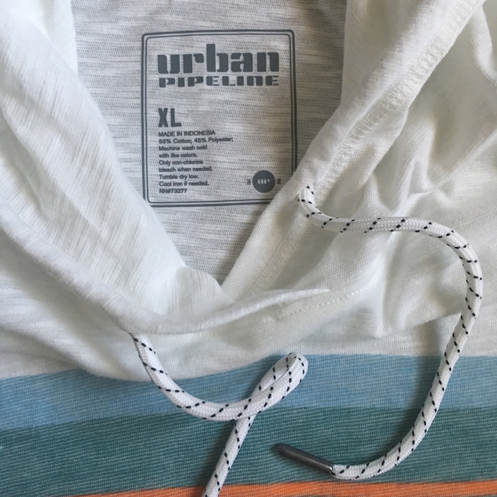 Urban Pipeline Striped Lightweight Beach Hoodie - Picture 4 of 5